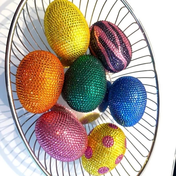Swarovski Crystal custom Easter Egg basket centerpiece home decor - Picture 2 of 11